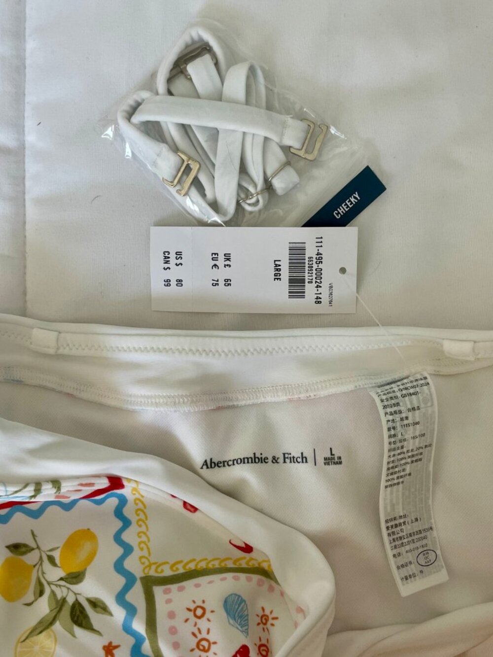 Abercrombie A&F Marina One-Piece Swimsuit Tile Print - Picture 5 of 5